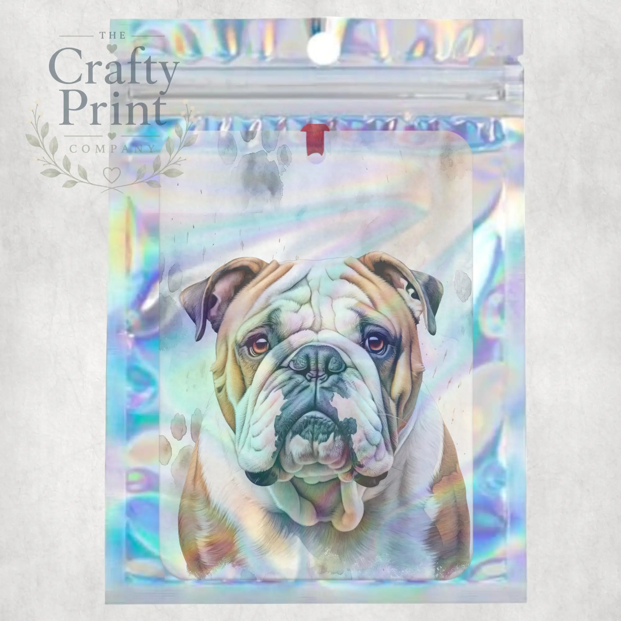 English Bulldog Paw Print Car Air Freshener - Vehicle