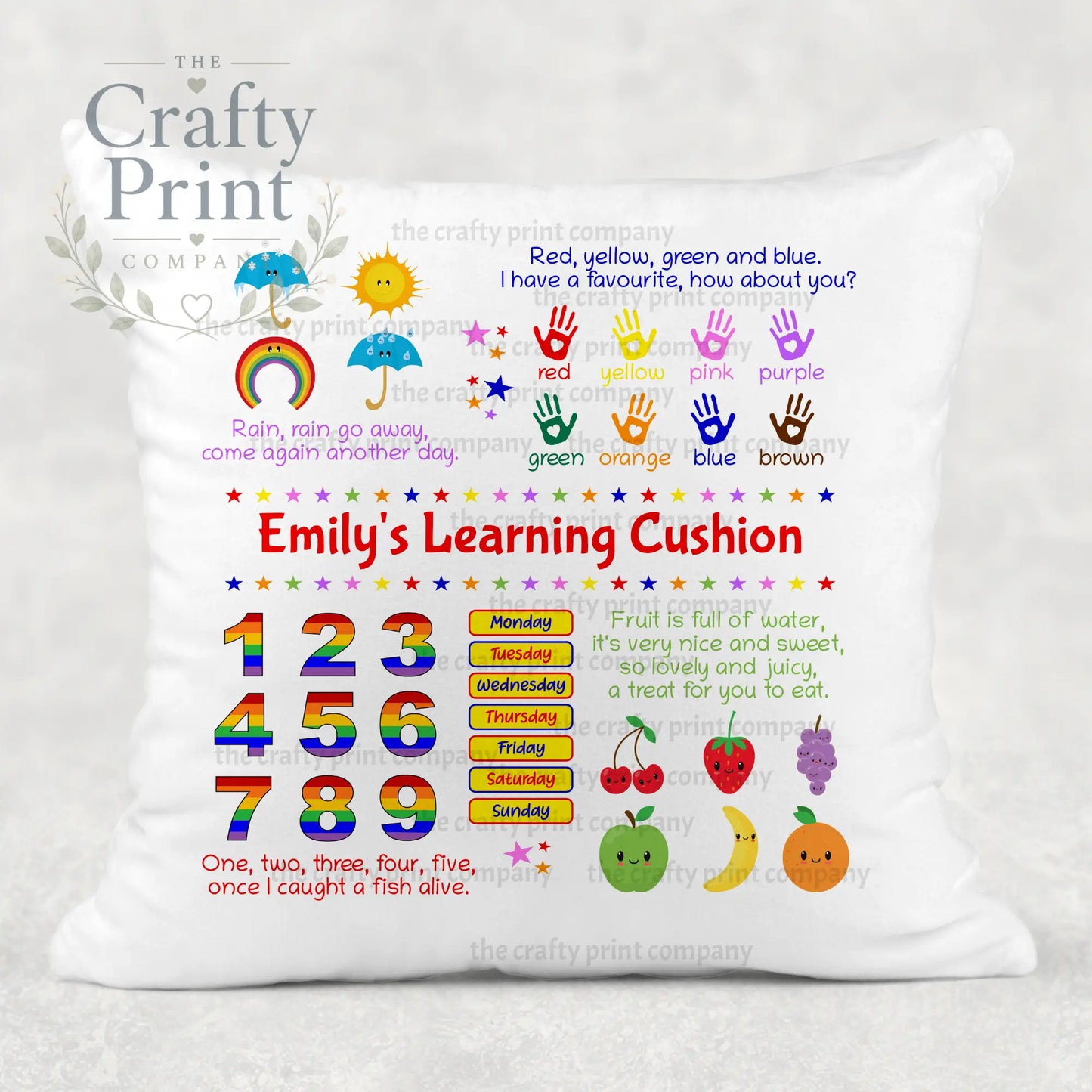 English Learning Cushion - Chair & Sofa Cushions