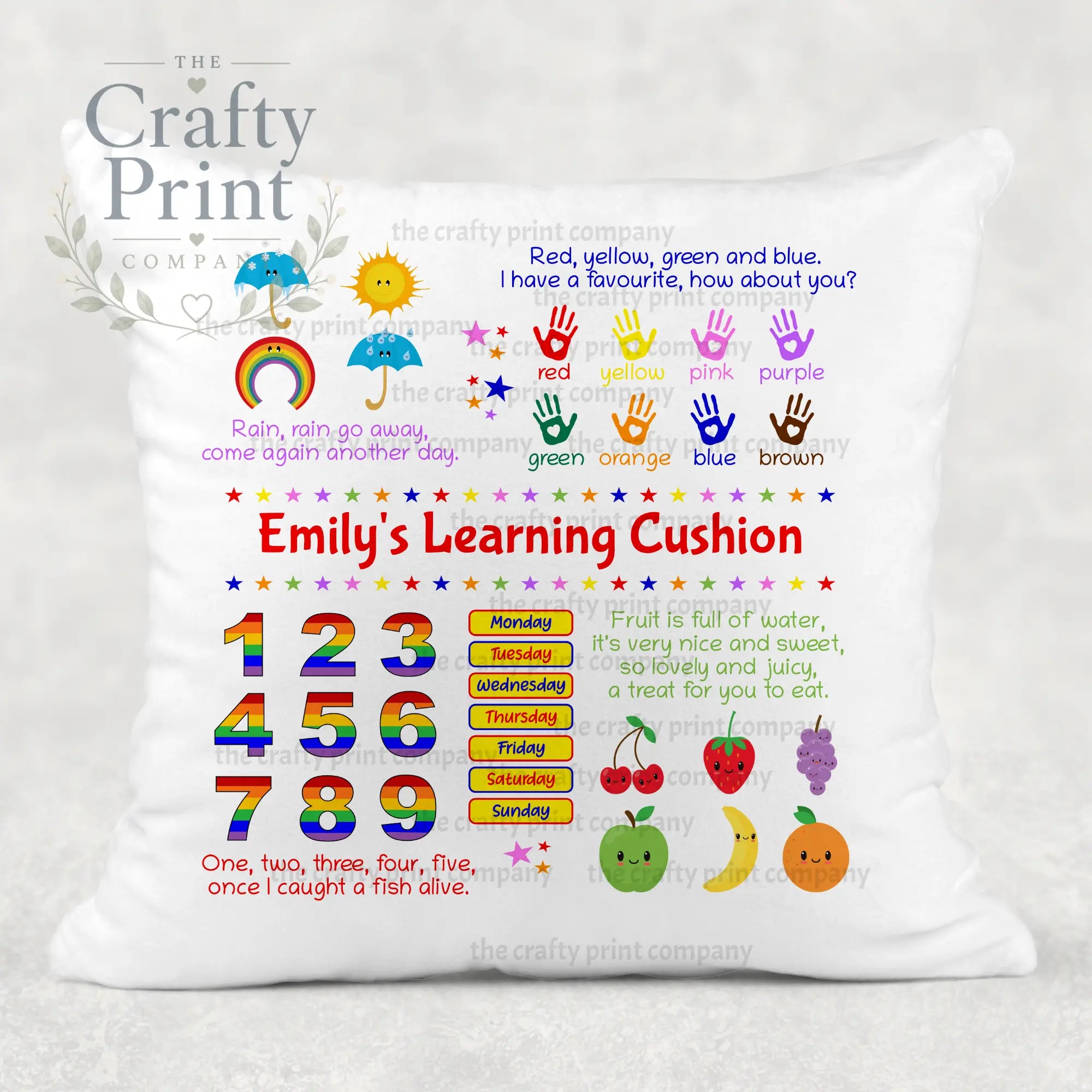 English Learning Cushion - Chair & Sofa Cushions