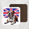 English Bulldog with England Flag Coaster