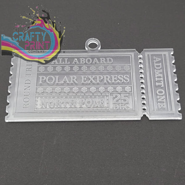 Engraved Acrylic Ticket Christmas Decoration