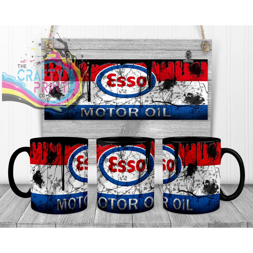 Esso Motor Oil Dirty Mug - Black Handle & Inner Mugs