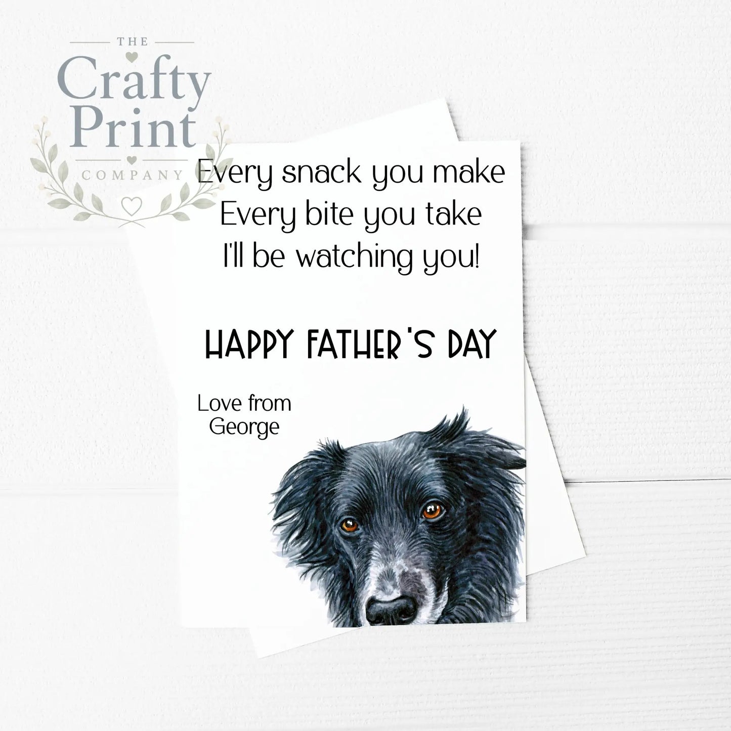 Every snack you make Border Collie A5 Card & Envelope