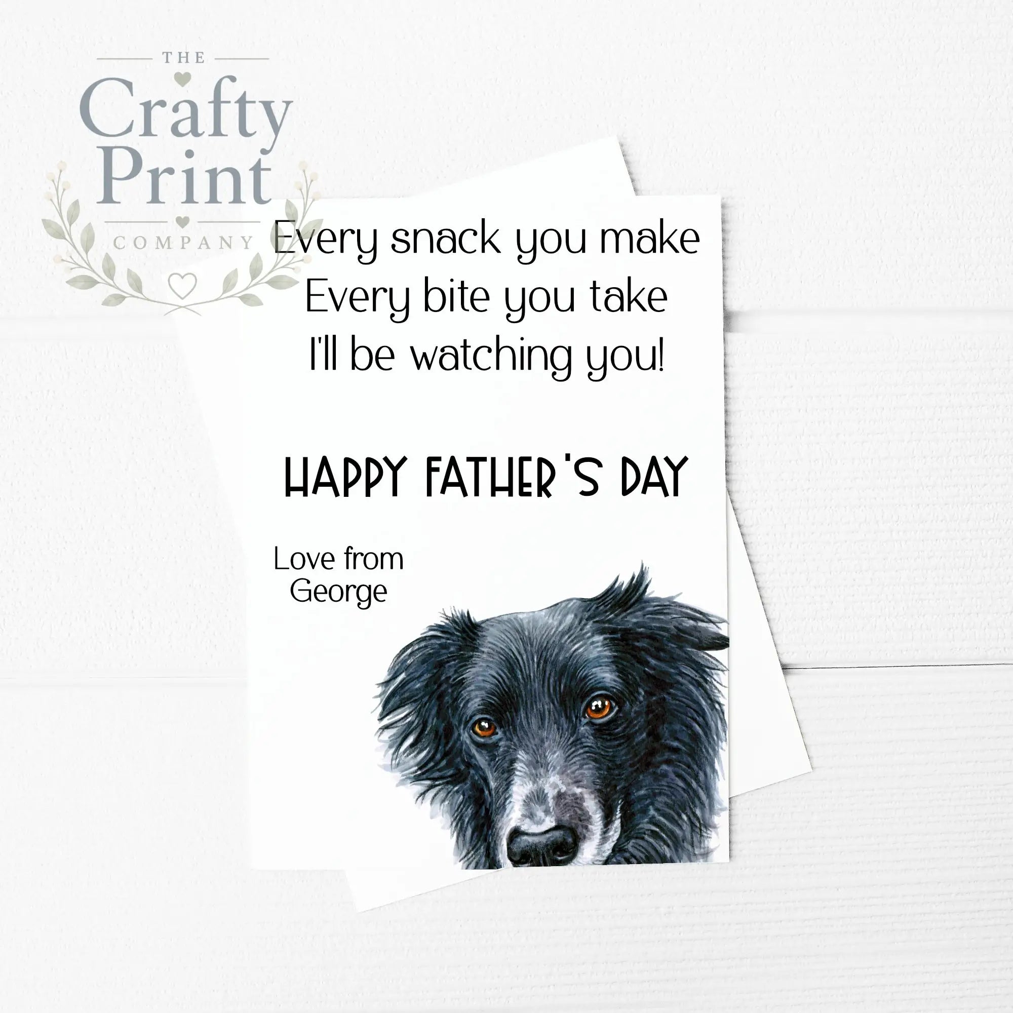 Every snack you make Border Collie A5 Card & Envelope