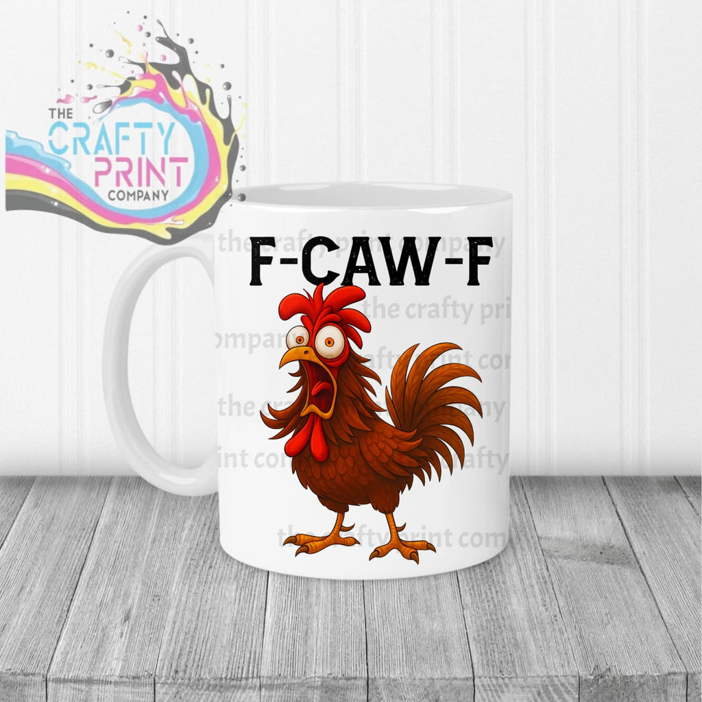 F-Caw-F Rooster Mug - White Handle & Inner - Mugs