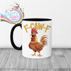 F-Caw-F Rooster V2 Mug - Black Handle & Inner - Mugs