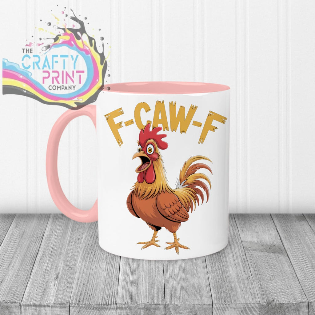 F-Caw-F Rooster V2 Mug - Pink Handle & Inner - Mugs