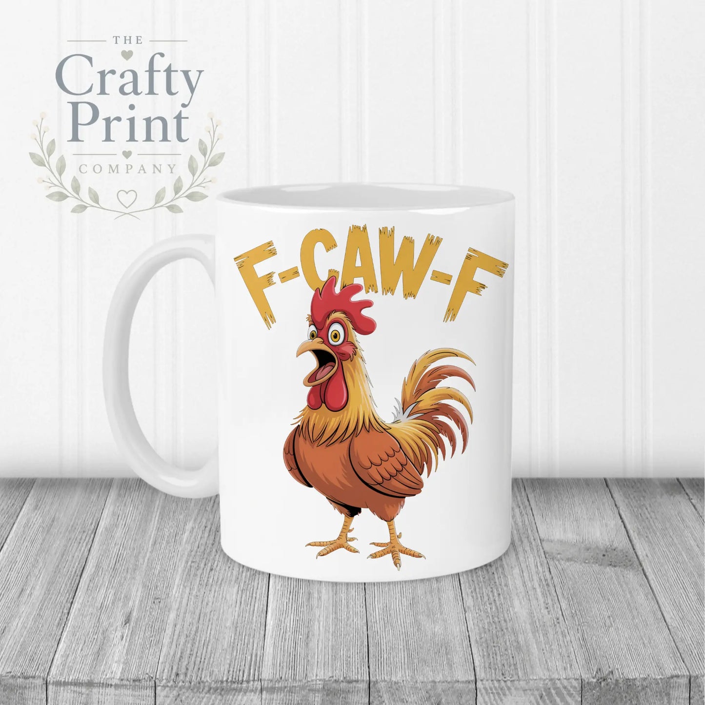 F-Caw-F Rooster V2 Mug - White Handle & Inner - Mugs