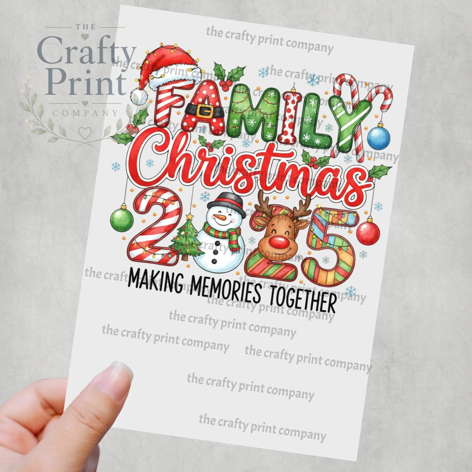 Family Christmas 2025 Sublimation Print - Posters Prints &