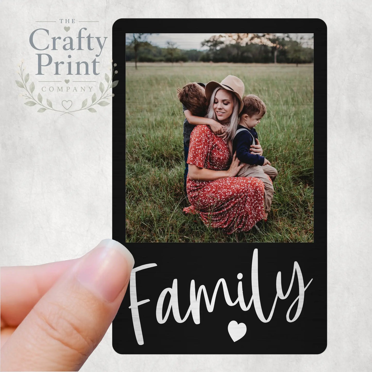 Family Photo Personalised Card for Purse or Wallet