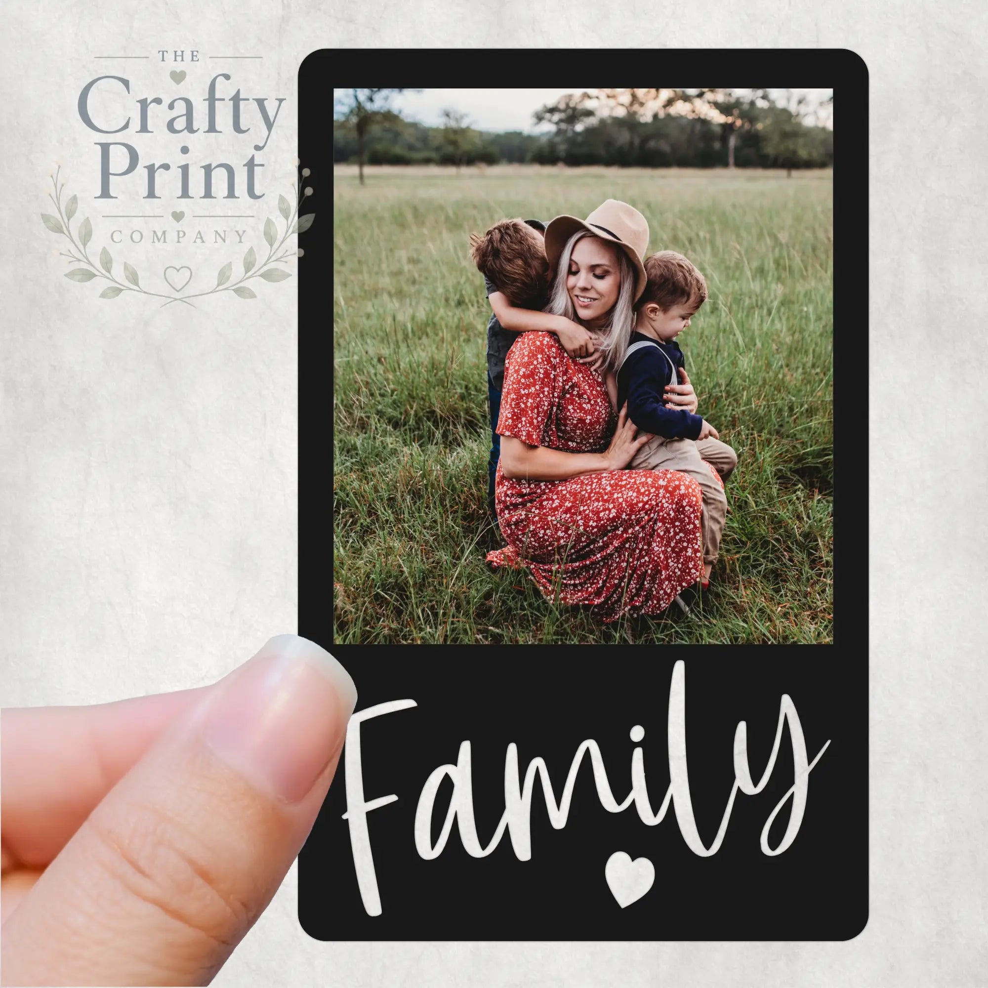 Family Photo Personalised Card for Purse or Wallet