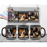 Film Strip Photo Mug - Black Handle & Inner - Mugs
