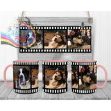 Film Strip Photo Mug - Pink Handle & Inner - Mugs