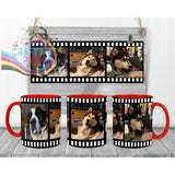 Film Strip Photo Mug - Red Handle & Inner - Mugs