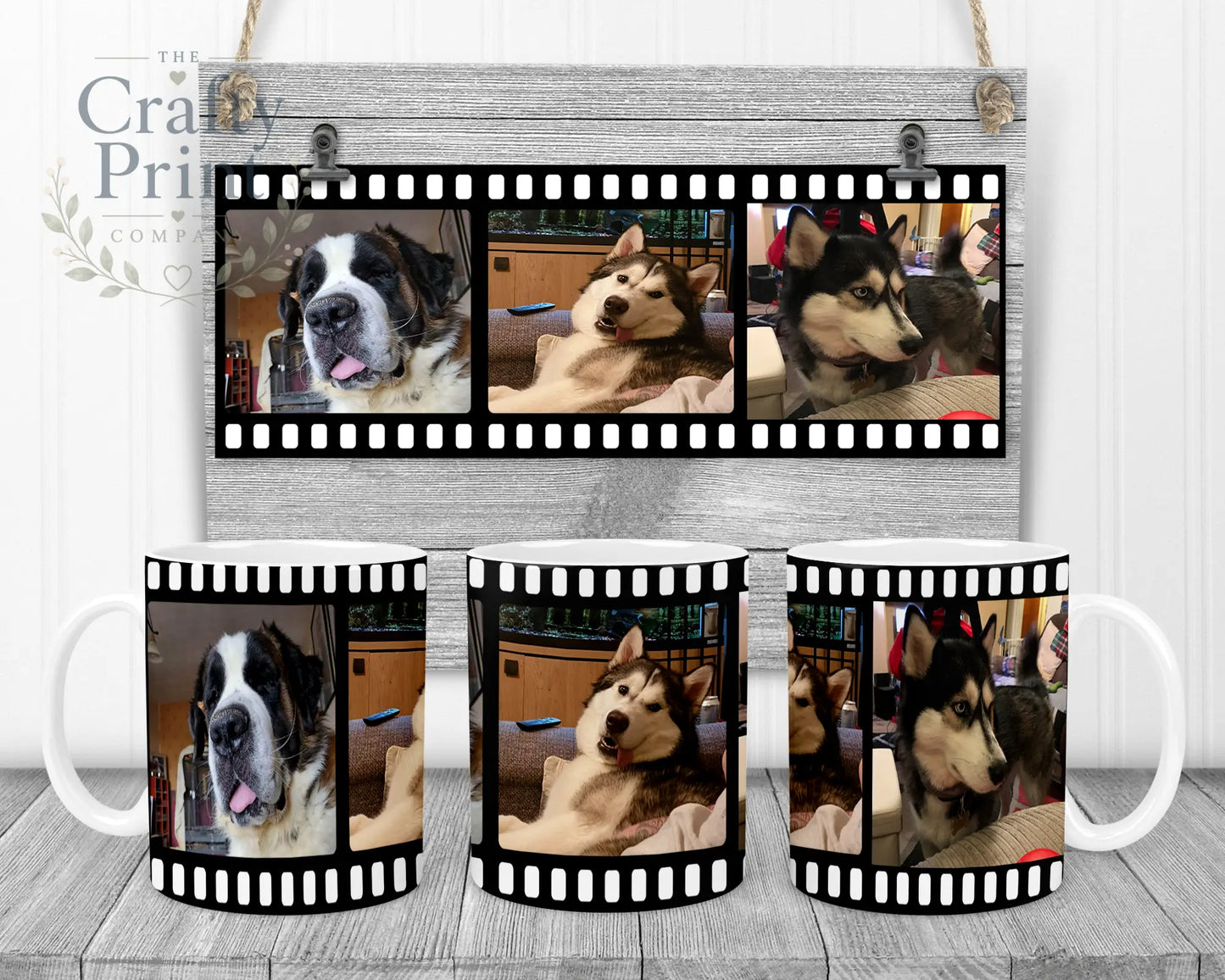 Film Strip Photo Mug - White Handle & Inner - Mugs
