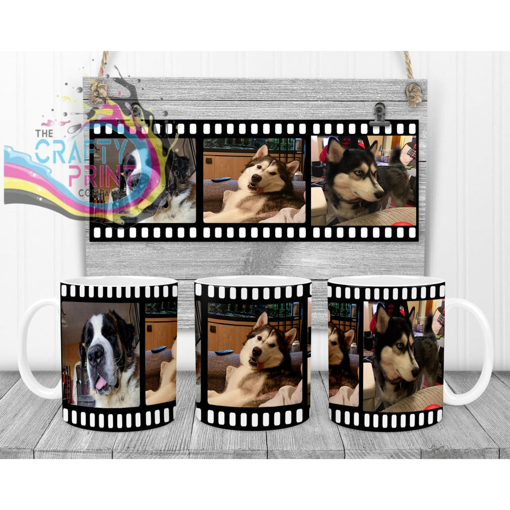 Film Strip Photo Mug - White Handle & Inner Mugs