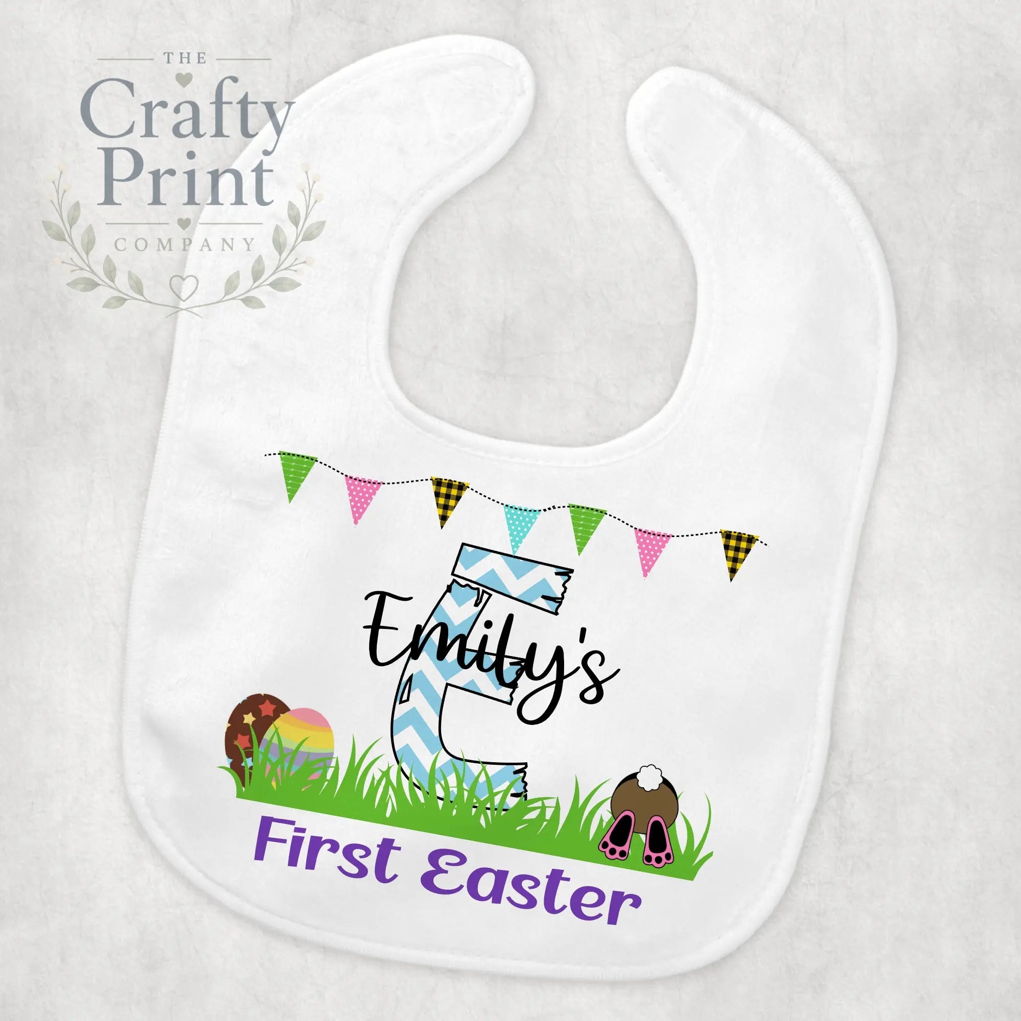 First Easter Alphabet Personalised Baby Bib - & Toddler