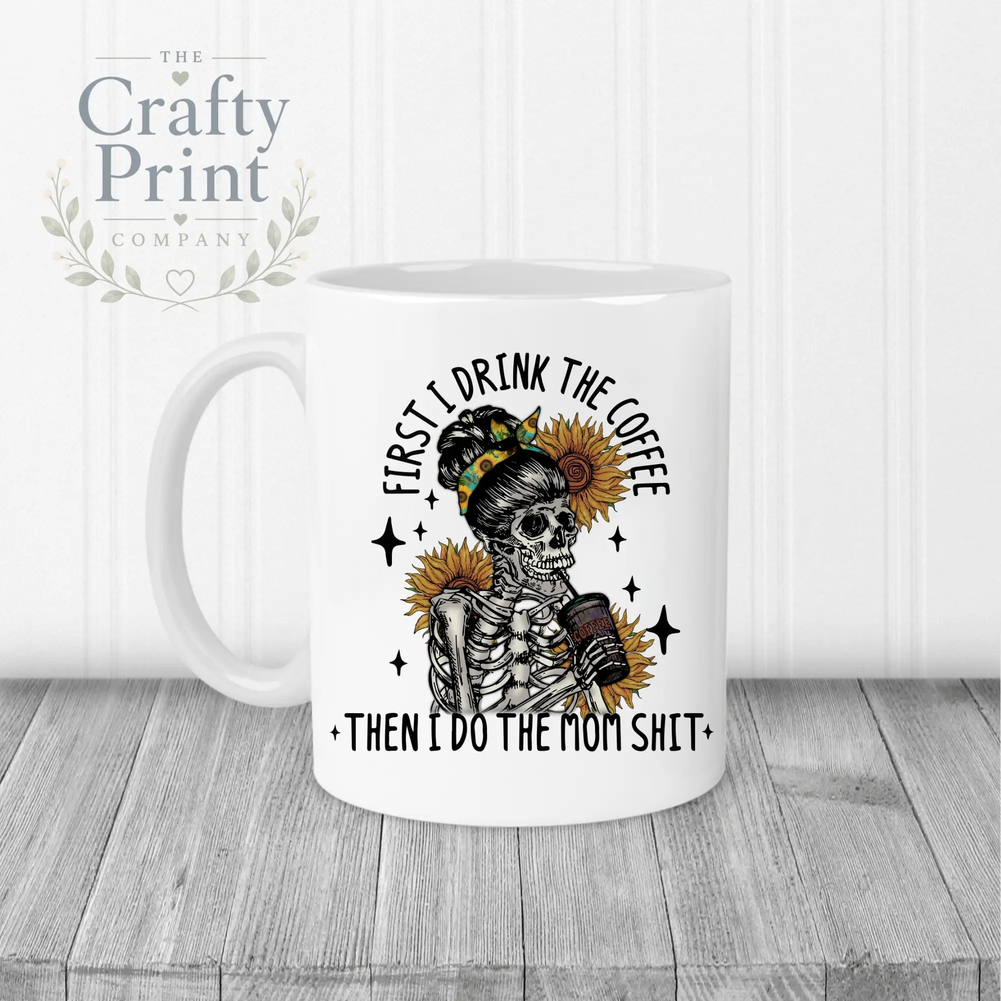 First I drink the Coffee Mug - White Handle & Inner - Mugs
