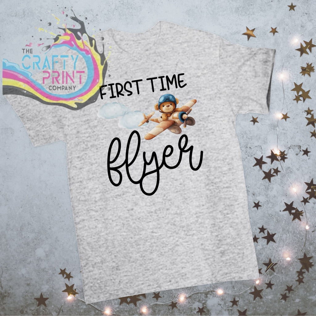 First Time Flyer Children’s Holiday T-shirt - Grey - Shirts