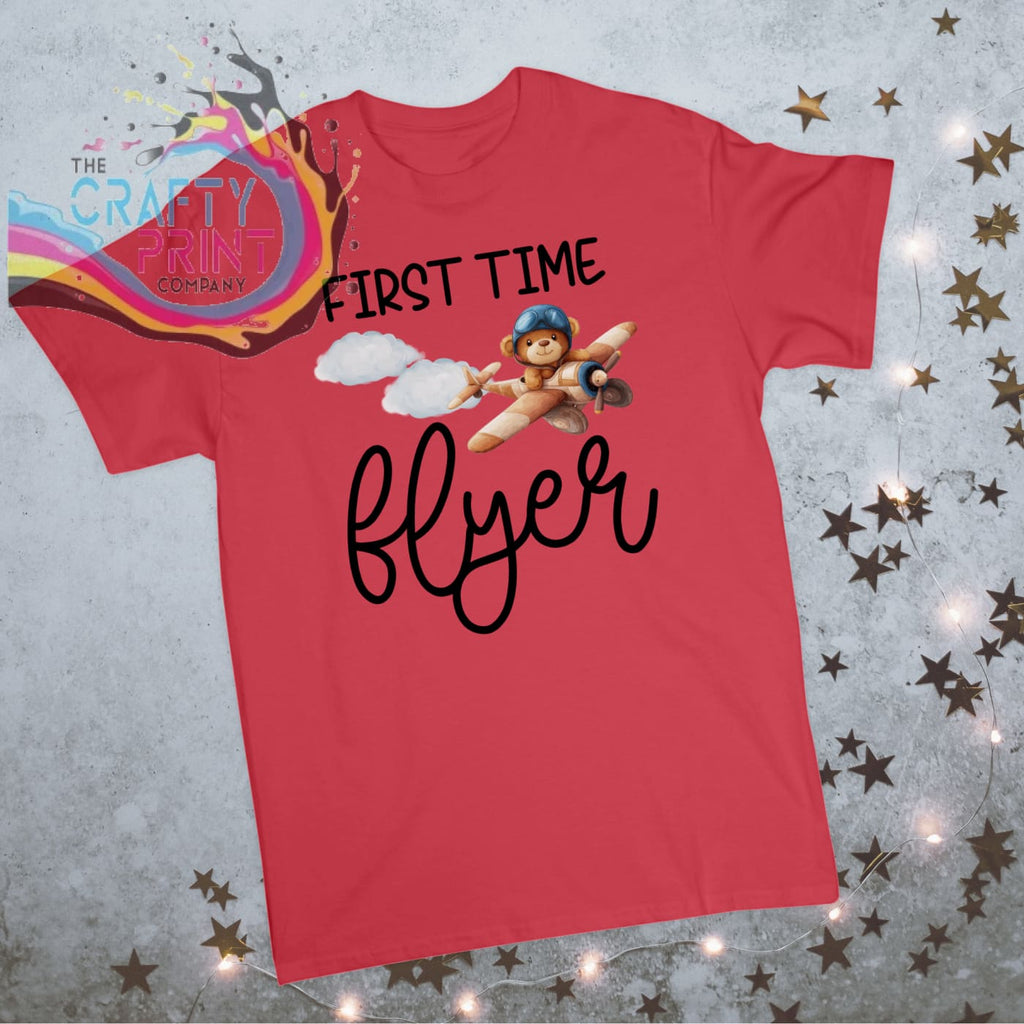 First Time Flyer Children’s Holiday T-shirt - Red - Shirts