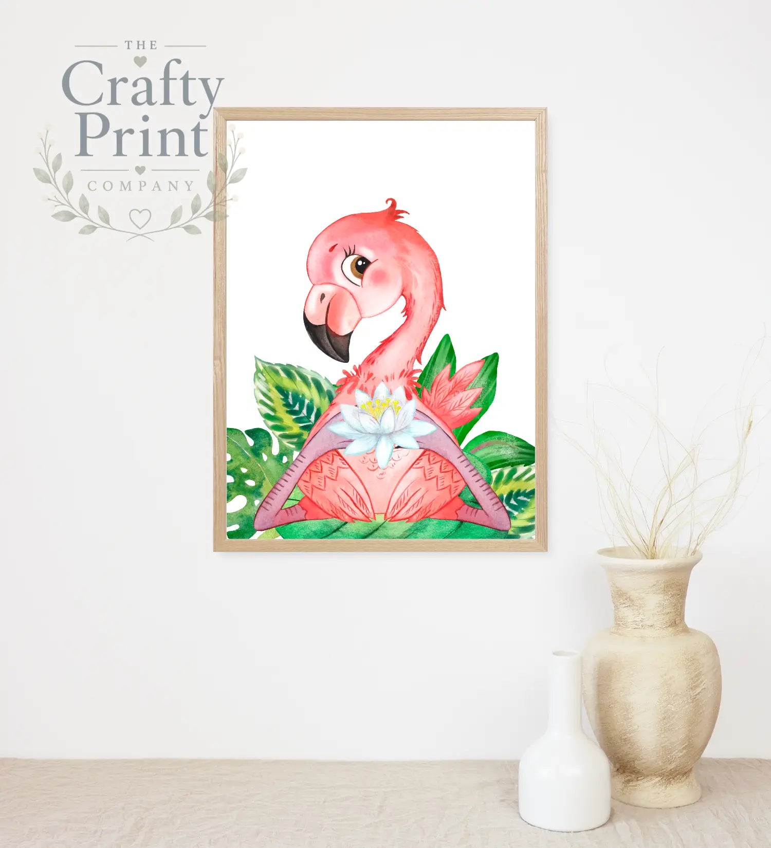 Flamingo Baby Animal Print - Posters Prints & Visual Artwork
