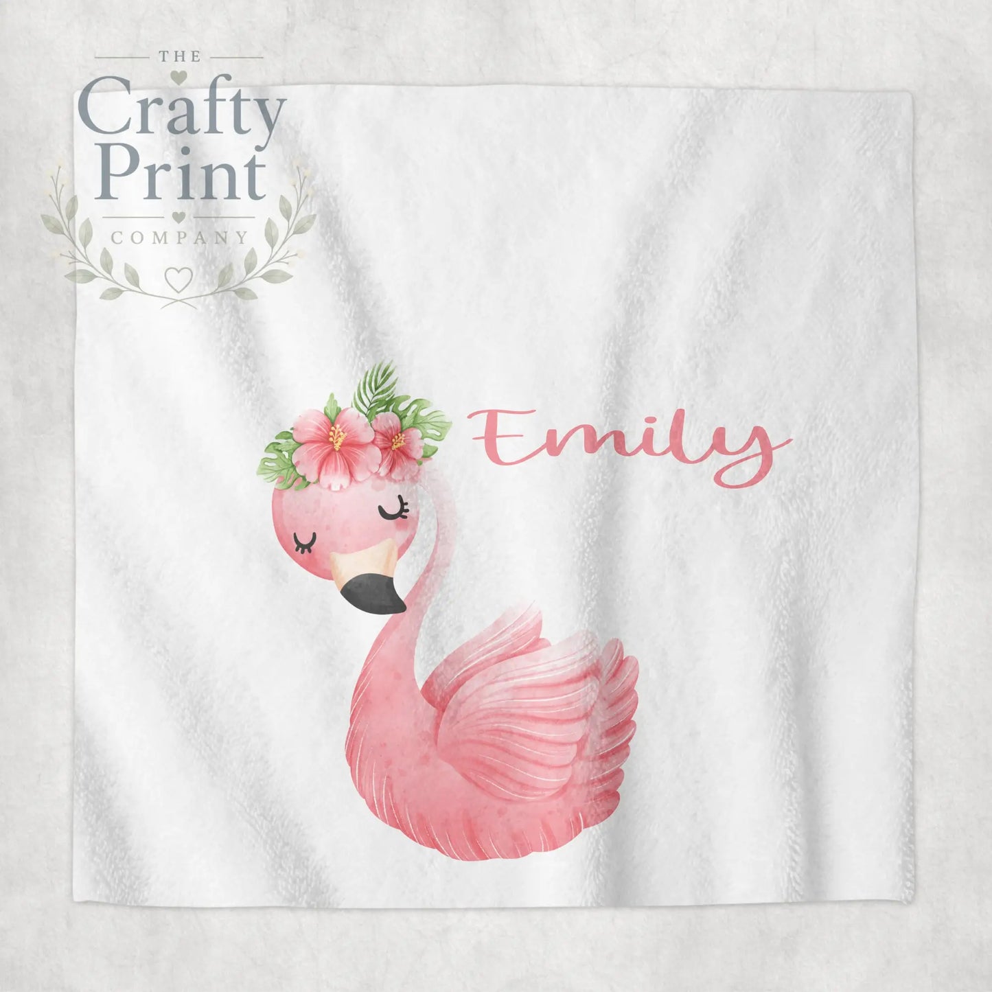 Flamingo Personalised Face Cloth - Bath Towels & Washcloths