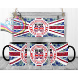 Floral VE Day Mug - Black Handle & Inner - Mugs
