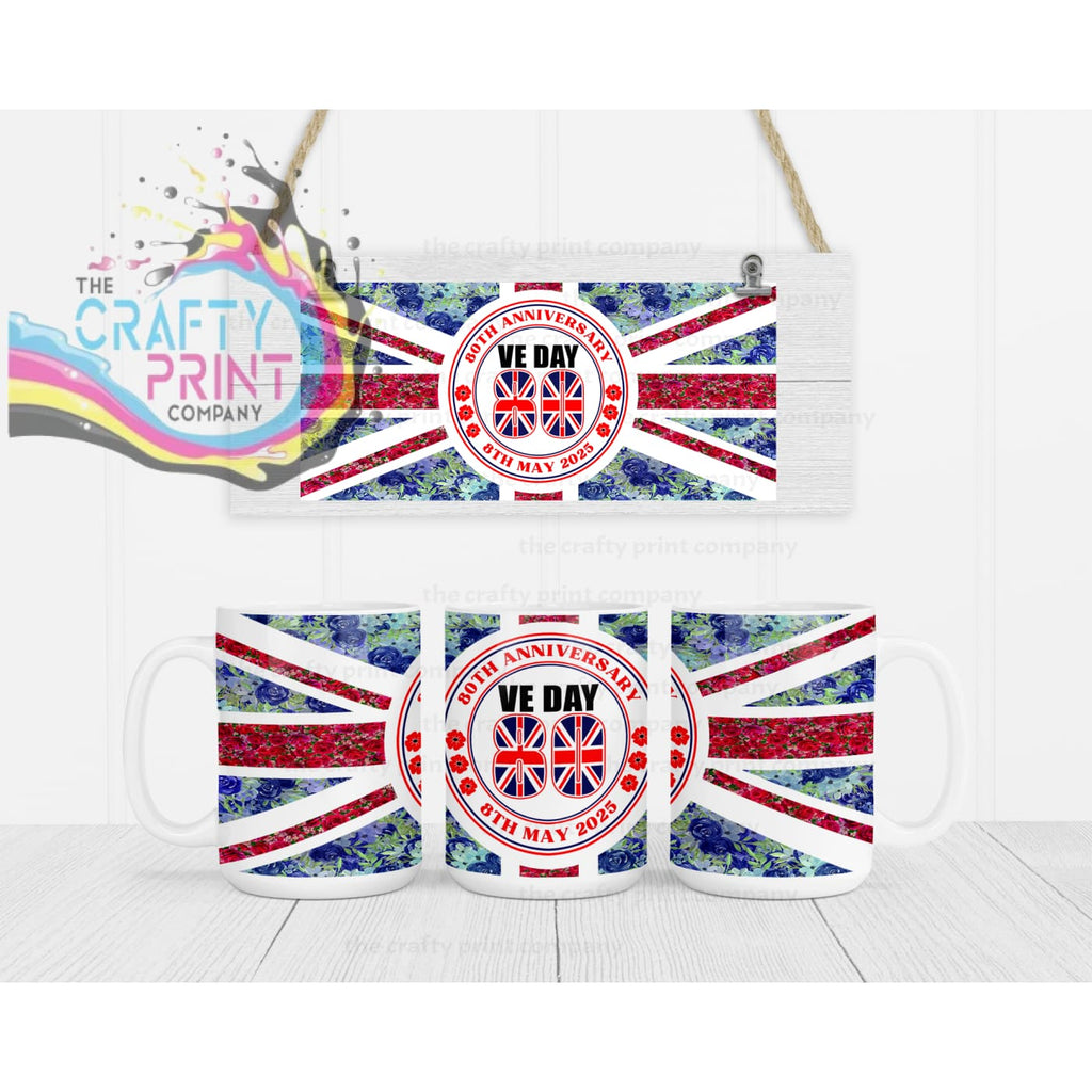 Floral VE Day Mug - Jumbo 15oz - Mugs