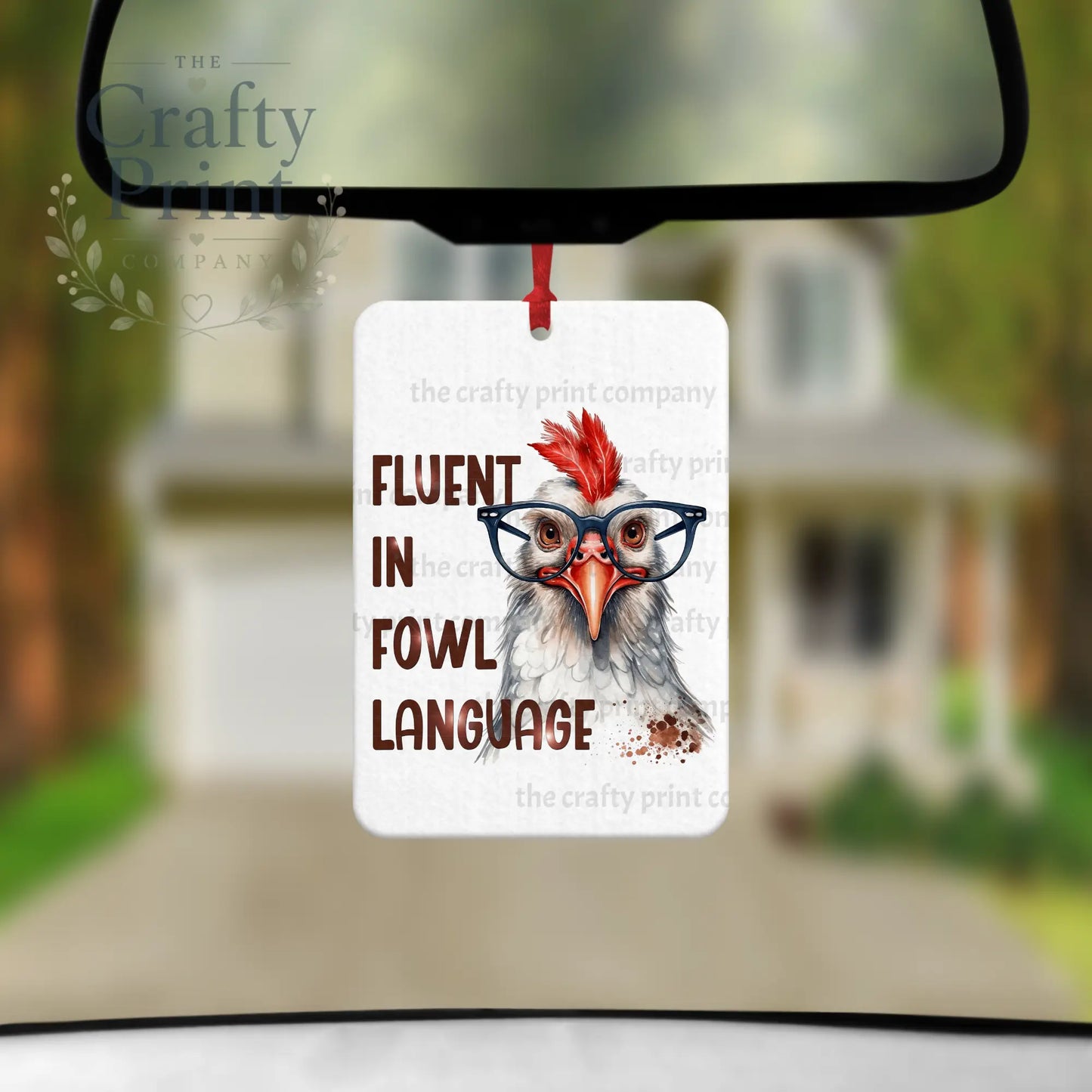 Fluent in Fowl Language Car Air Freshener - Vehicle