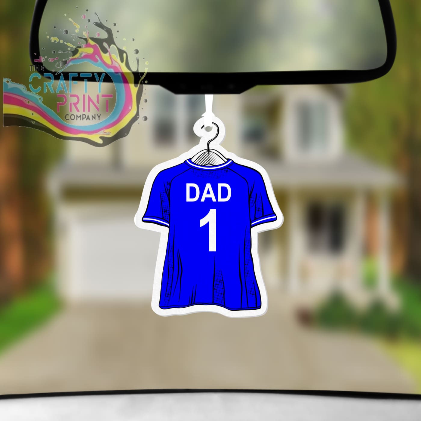 Football Shirt Shape Personalised Car Air Freshener