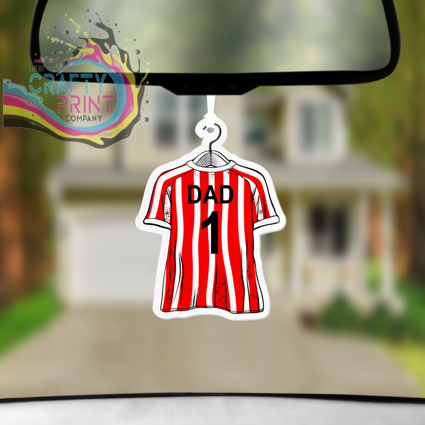 Football Shirt Shape Personalised Car Air Freshener