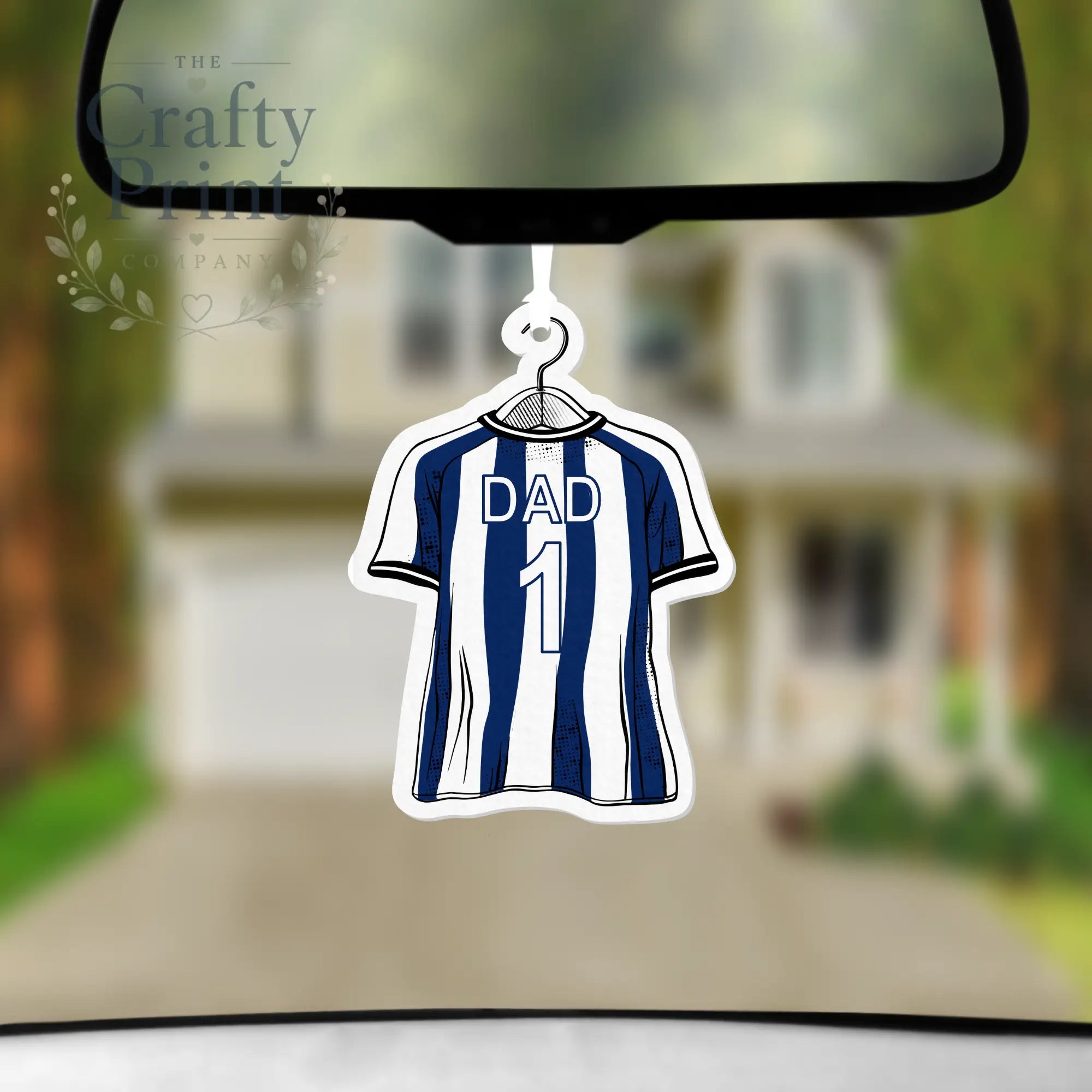 Football Shirt Shape Personalised Car Air Freshener