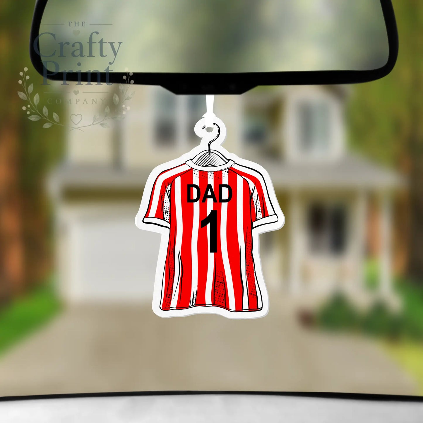 Football Shirt Shape Personalised Car Air Freshener