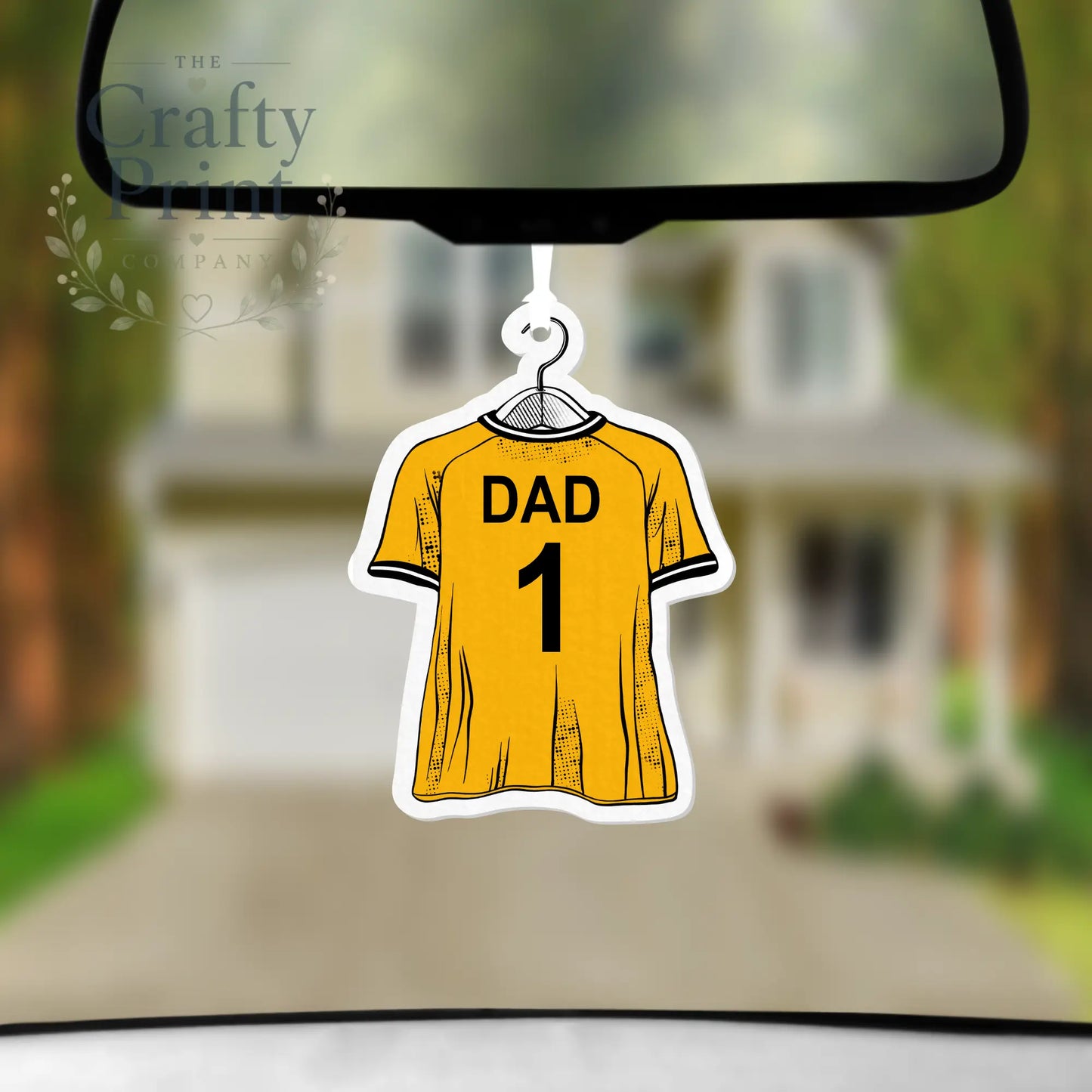 Football Shirt Shape Personalised Car Air Freshener