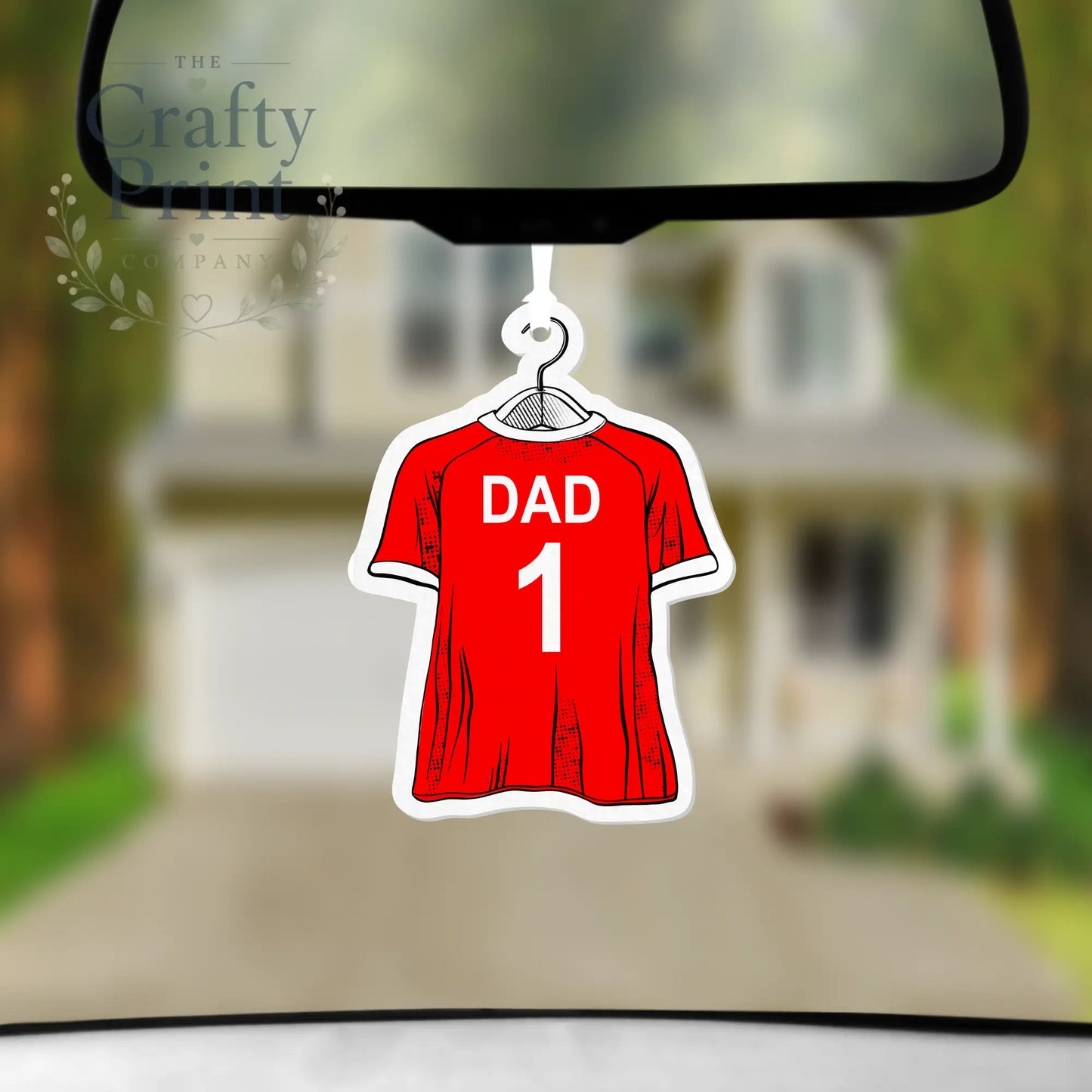 Football Shirt Shape Personalised Car Air Freshener
