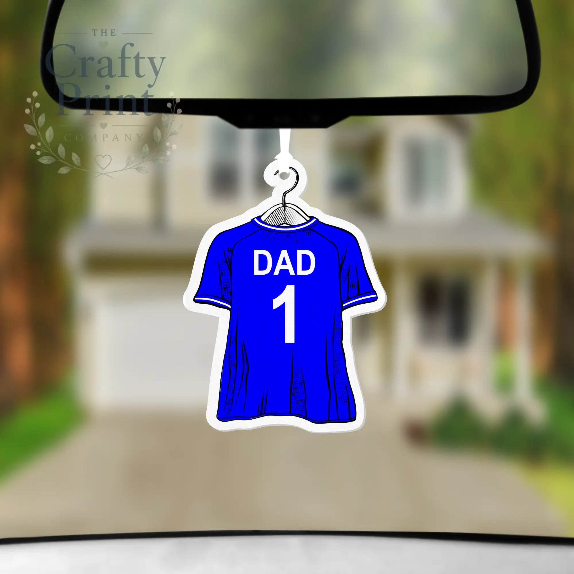 Football Shirt Shape Personalised Car Air Freshener