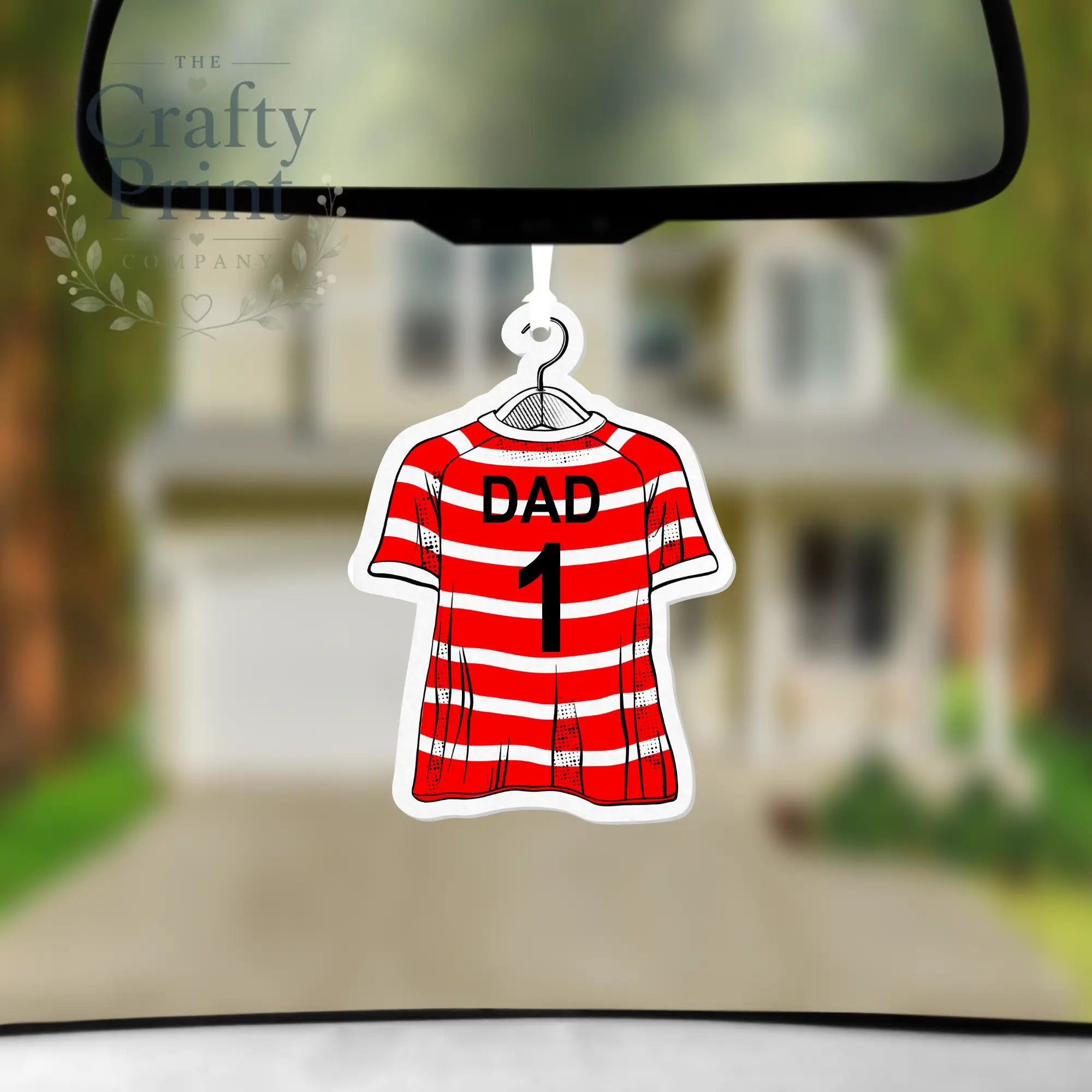 Football Shirt Shape Personalised Car Air Freshener