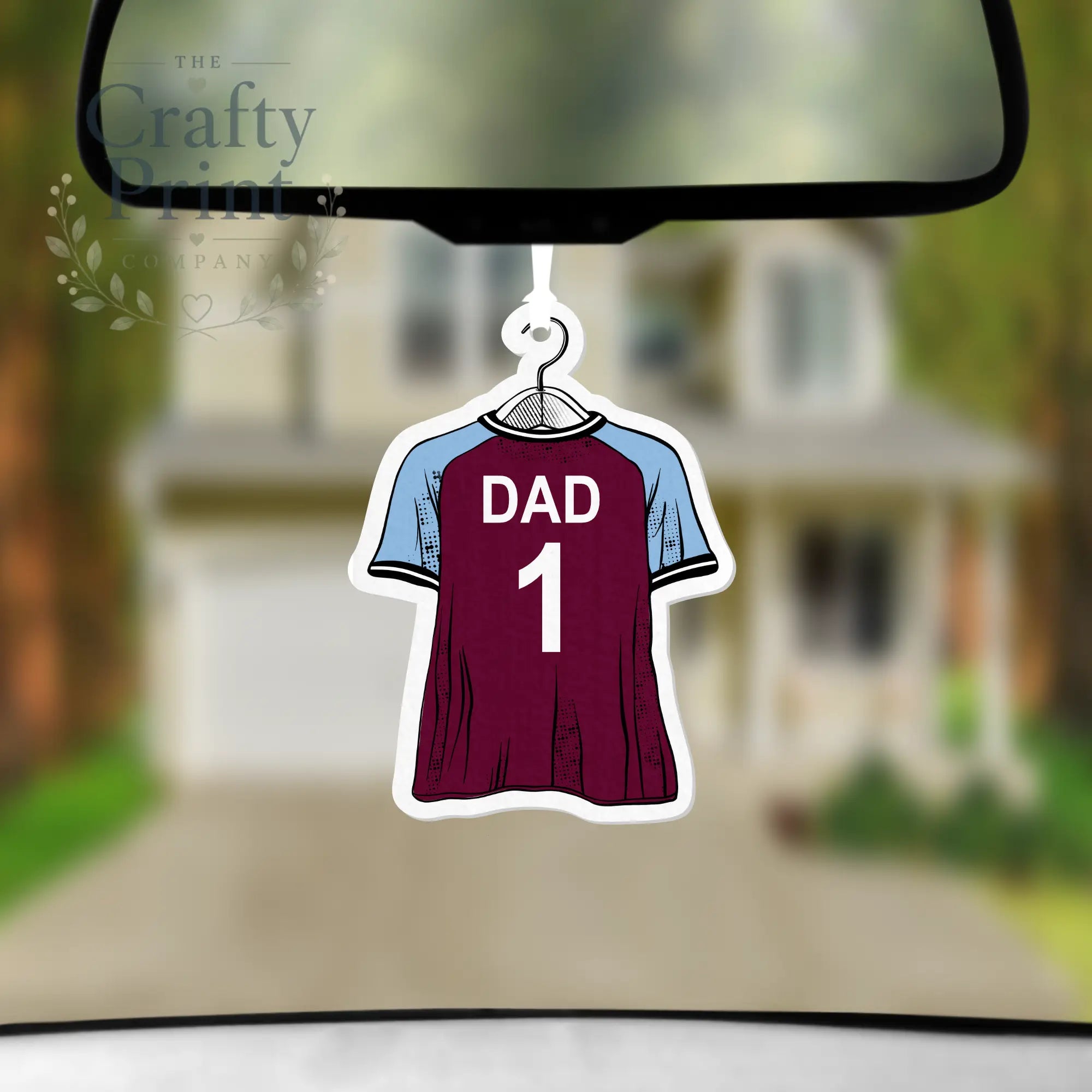Football Shirt Shape Personalised Car Air Freshener
