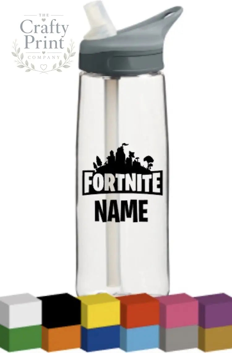 Fortnite Bottle Vinyl Decal - Black / Logo - Decorative