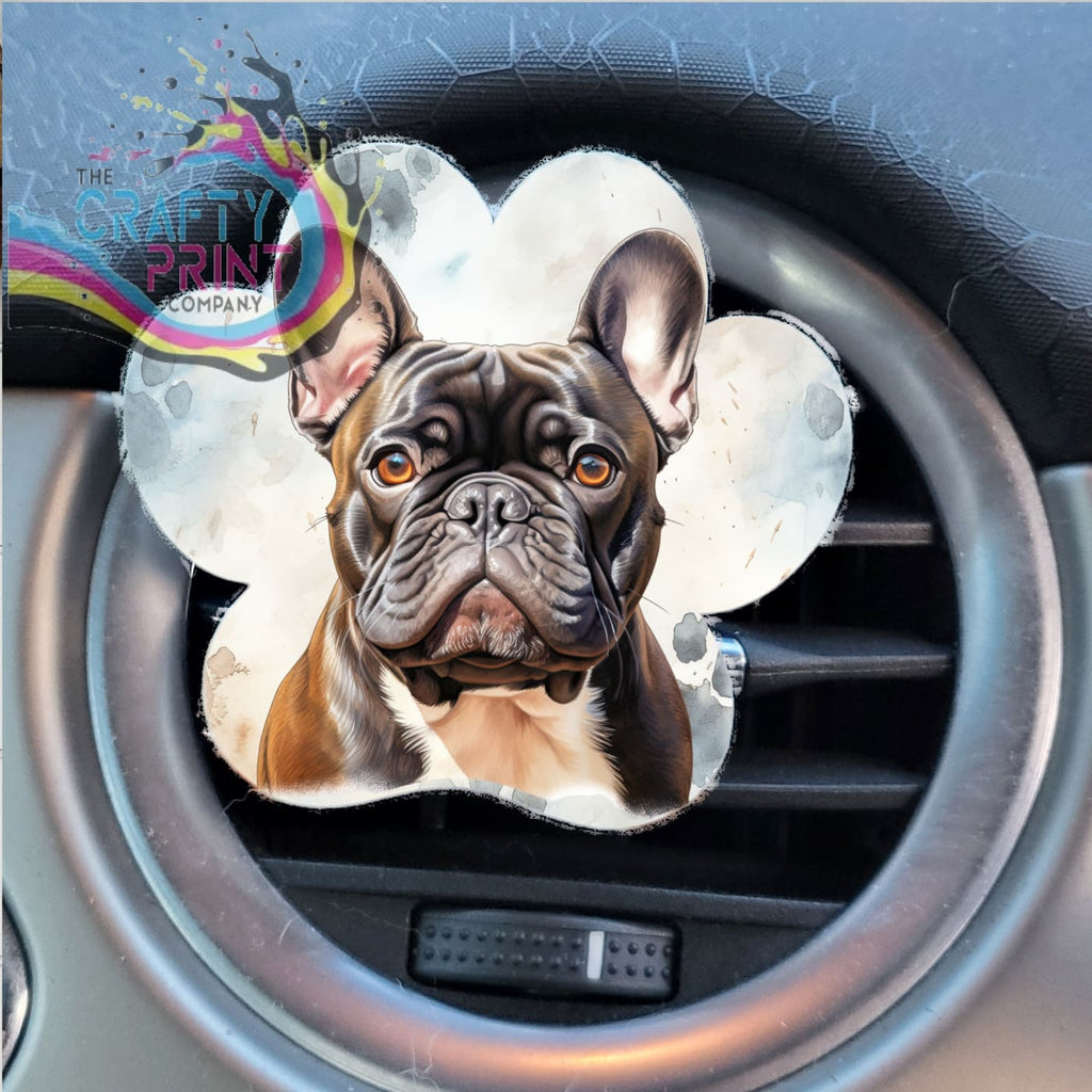 French Bulldog Acrylic Paw Print Car Vent Clip on Air