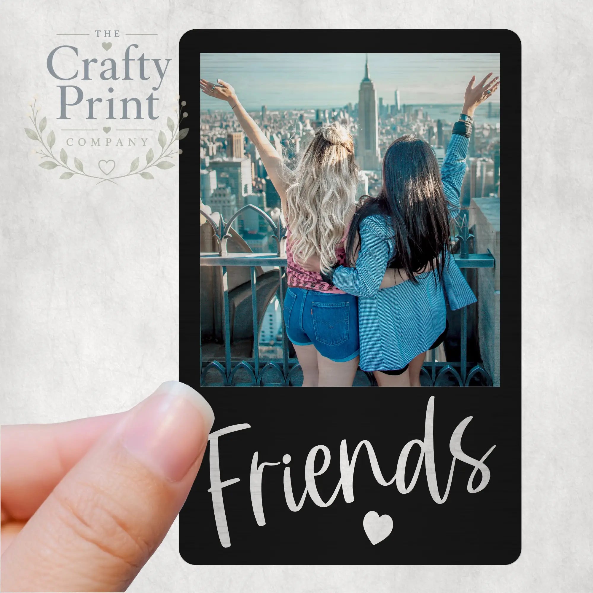 Friends Photo Personalised Card for Purse or Wallet
