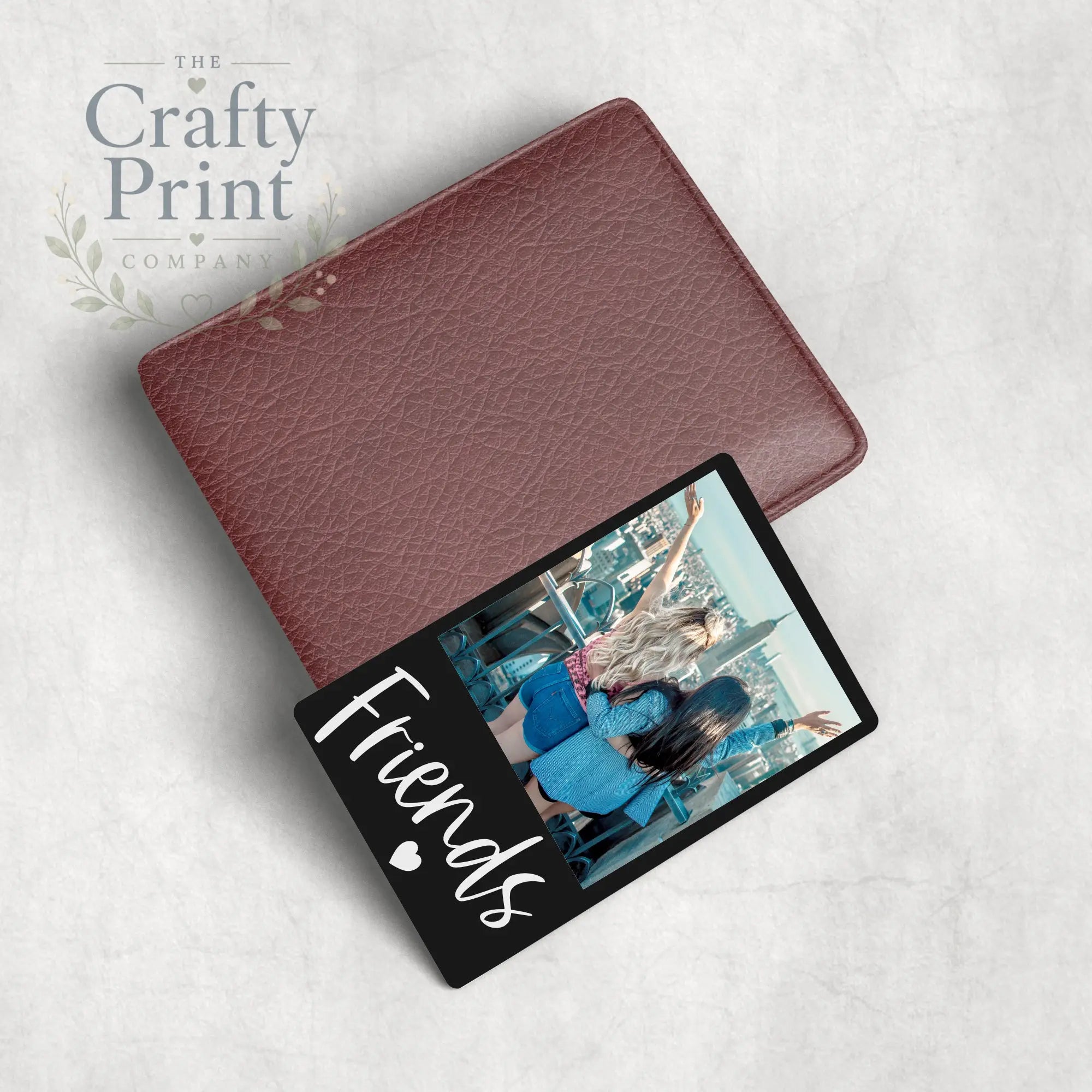 Friends Photo Personalised Card for Purse or Wallet