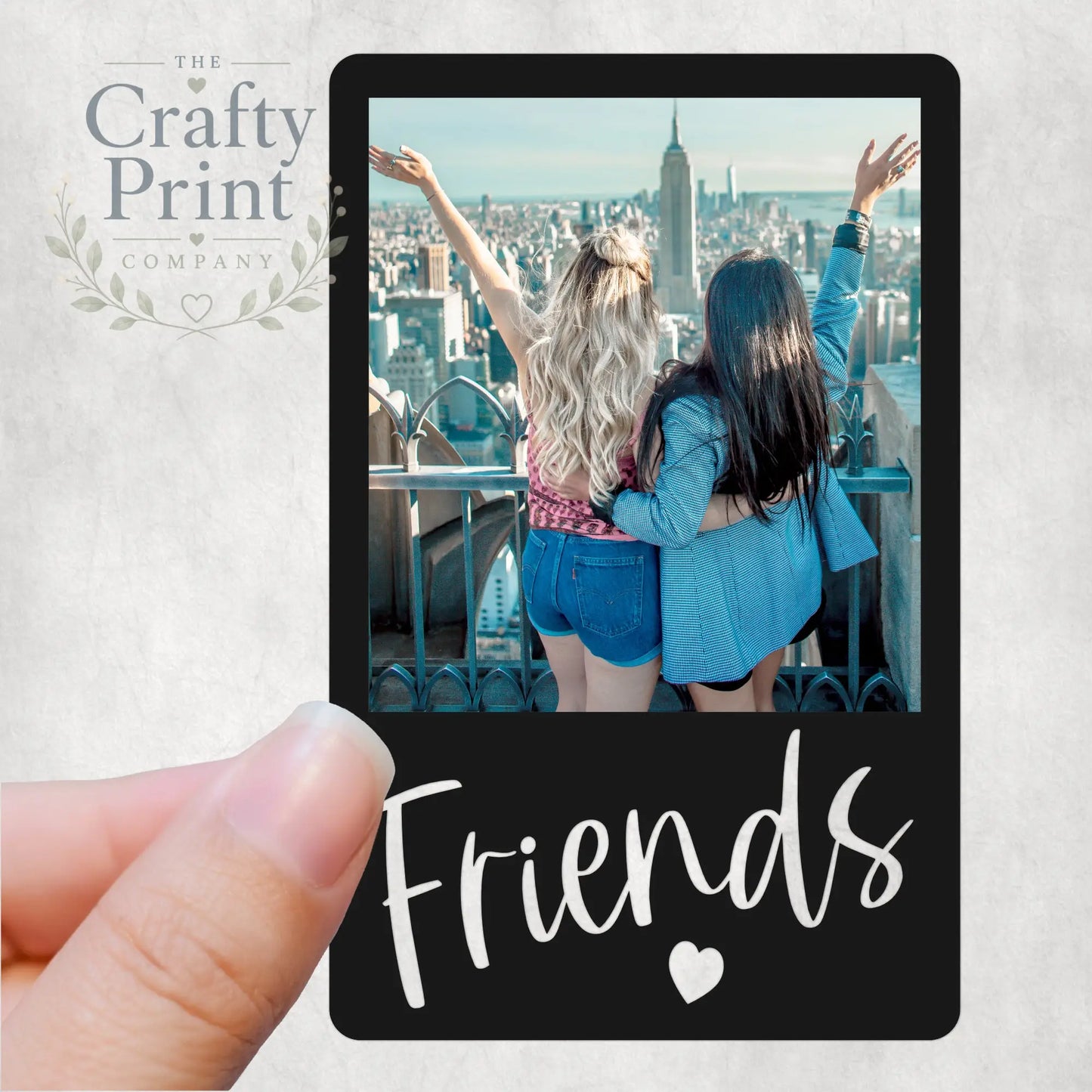 Friends Photo Personalised Card for Purse or Wallet