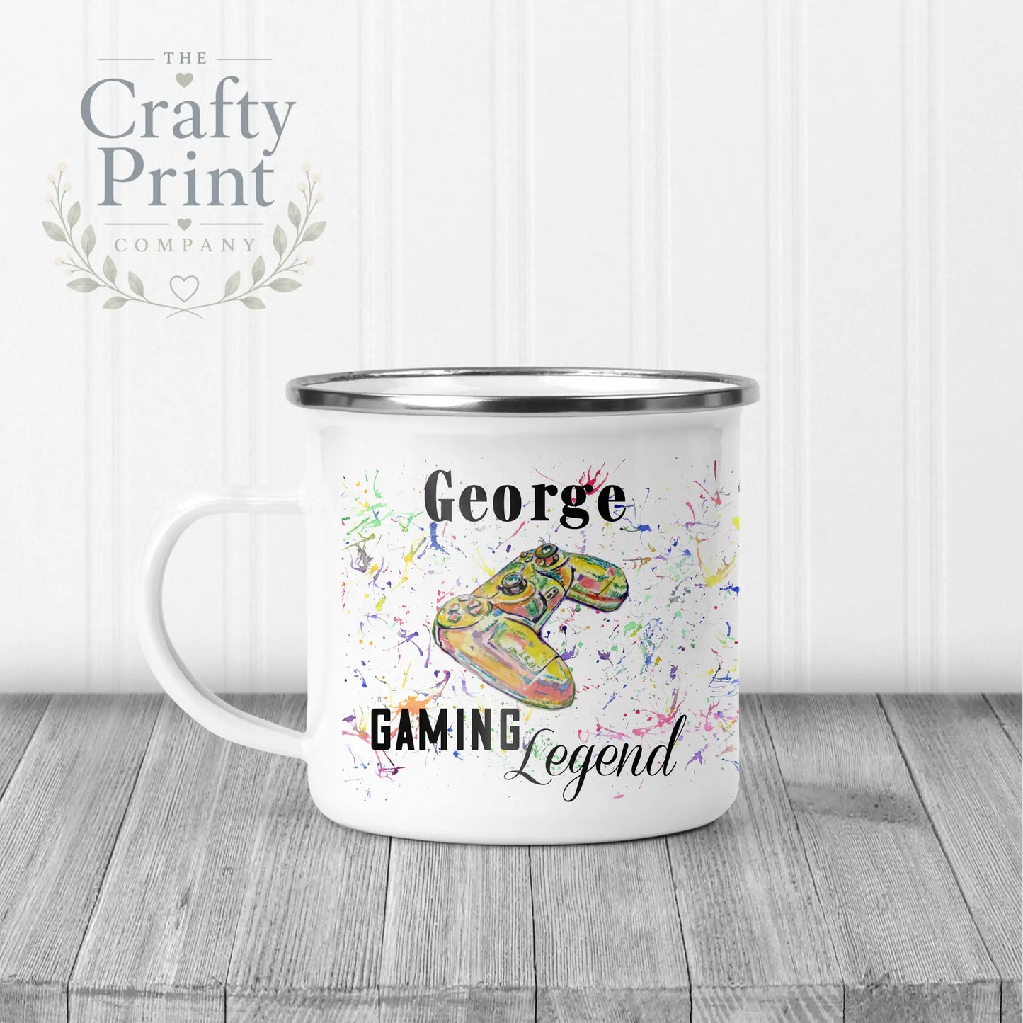 Gaming Legend Playstation Personalised Mug - Enamel - Mugs