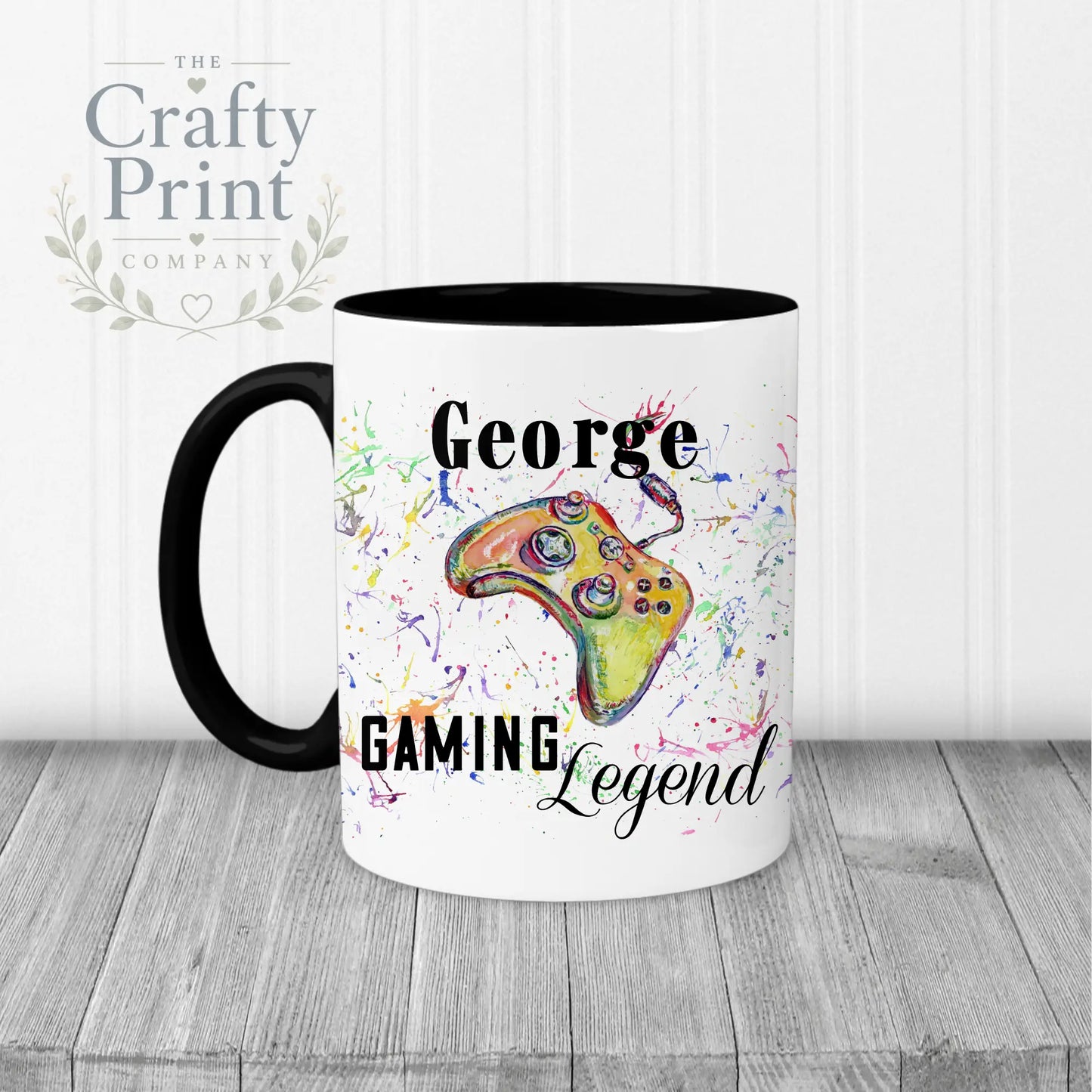 Gaming Legend Xbox Personalised Mug - Black Handle & Inner