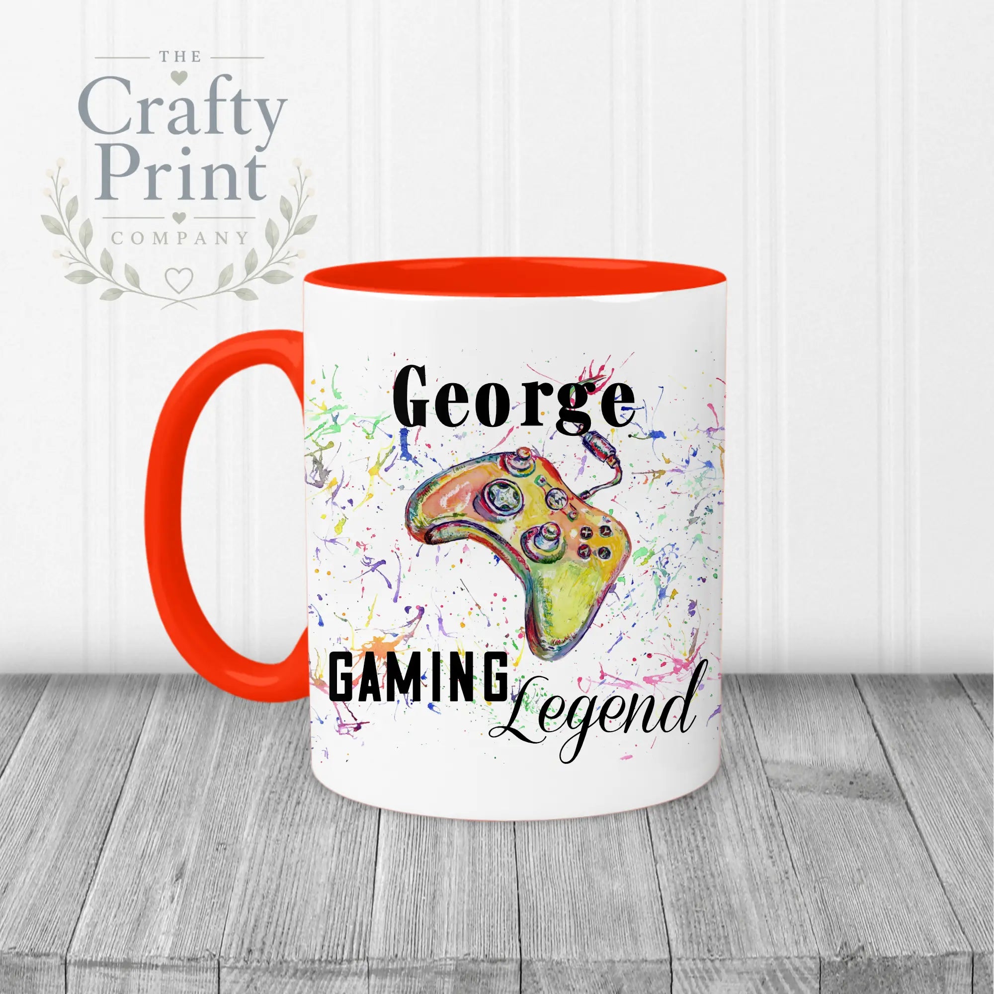 Gaming Legend Xbox Personalised Mug - Red Handle & Inner