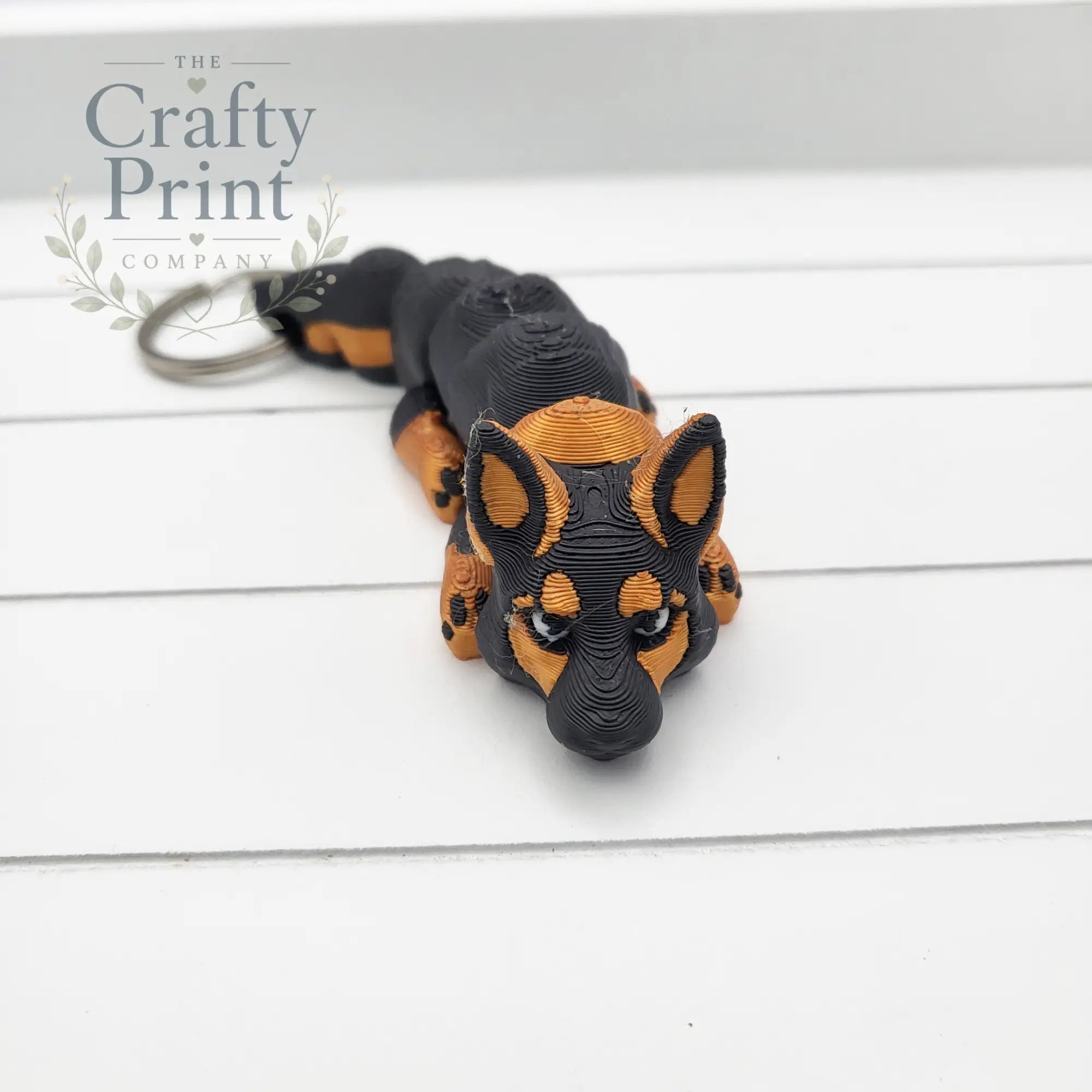 German Shepherd Dog Articulated Flexi Keyring / Fidget