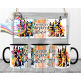 German Shepherd Rules Mug - Black Handle & Inner - Mugs