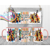 German Shepherd Rules Mug - Pink Handle & Inner - Mugs