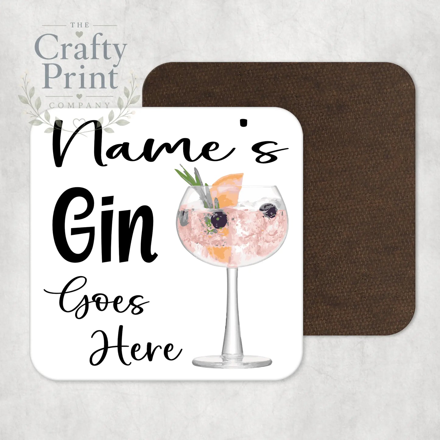 Gin Goes Here Personalised Drinks Coaster - Coasters